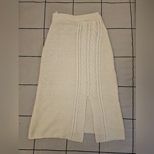 Knit Skirt with Cable Detail